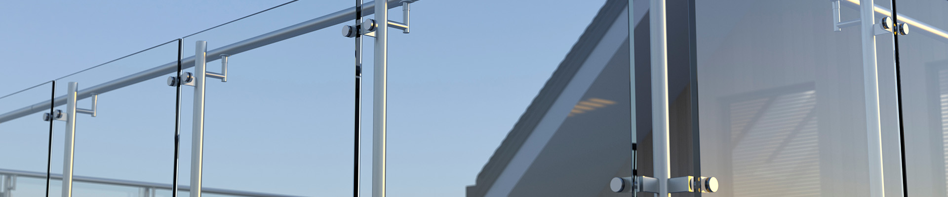 Garde-corps en verre et en métal